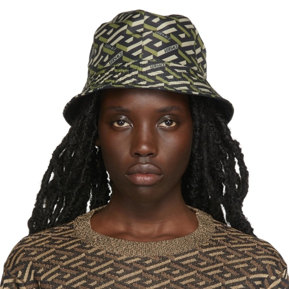 Unisex VERSACE Monogram Bucket Hat Reversible *Like New* - Picture 5 of 8